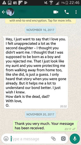 If only I could send a Whatsapp message to my departed Dad.
