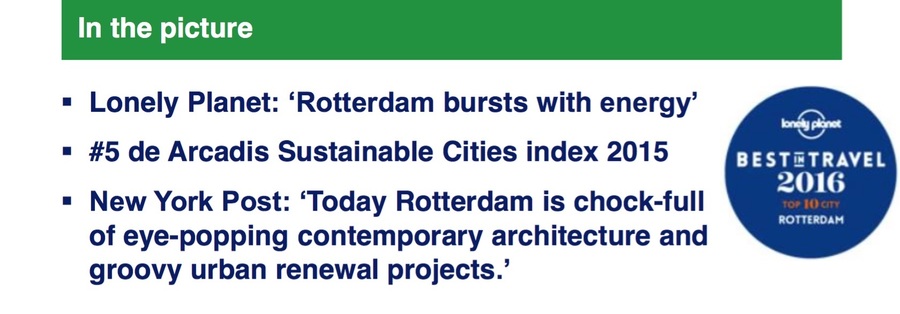 Slide of Mathijs Ruijven, Chief Urban Planner of Rotterdam